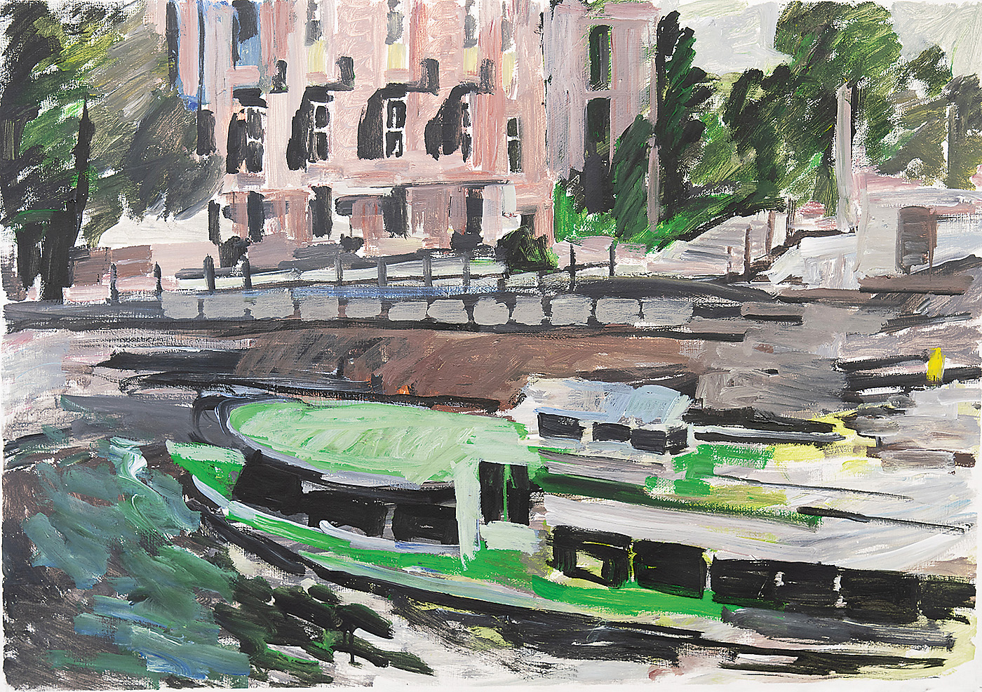 Boote · 2022 · Acryl auf Leinwand · 83x118 cm