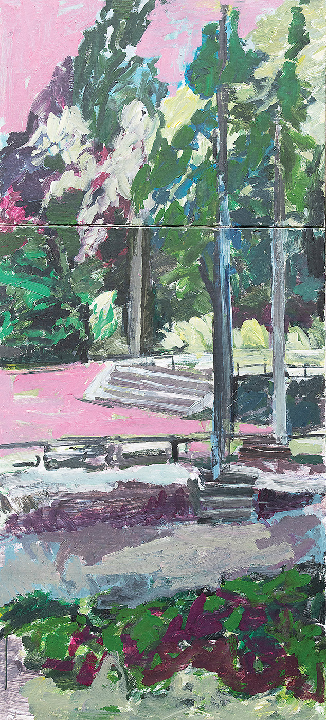 Frühjahr · 2022 · Acryl auf Leinwand ·176x80 cm · zweiteilig